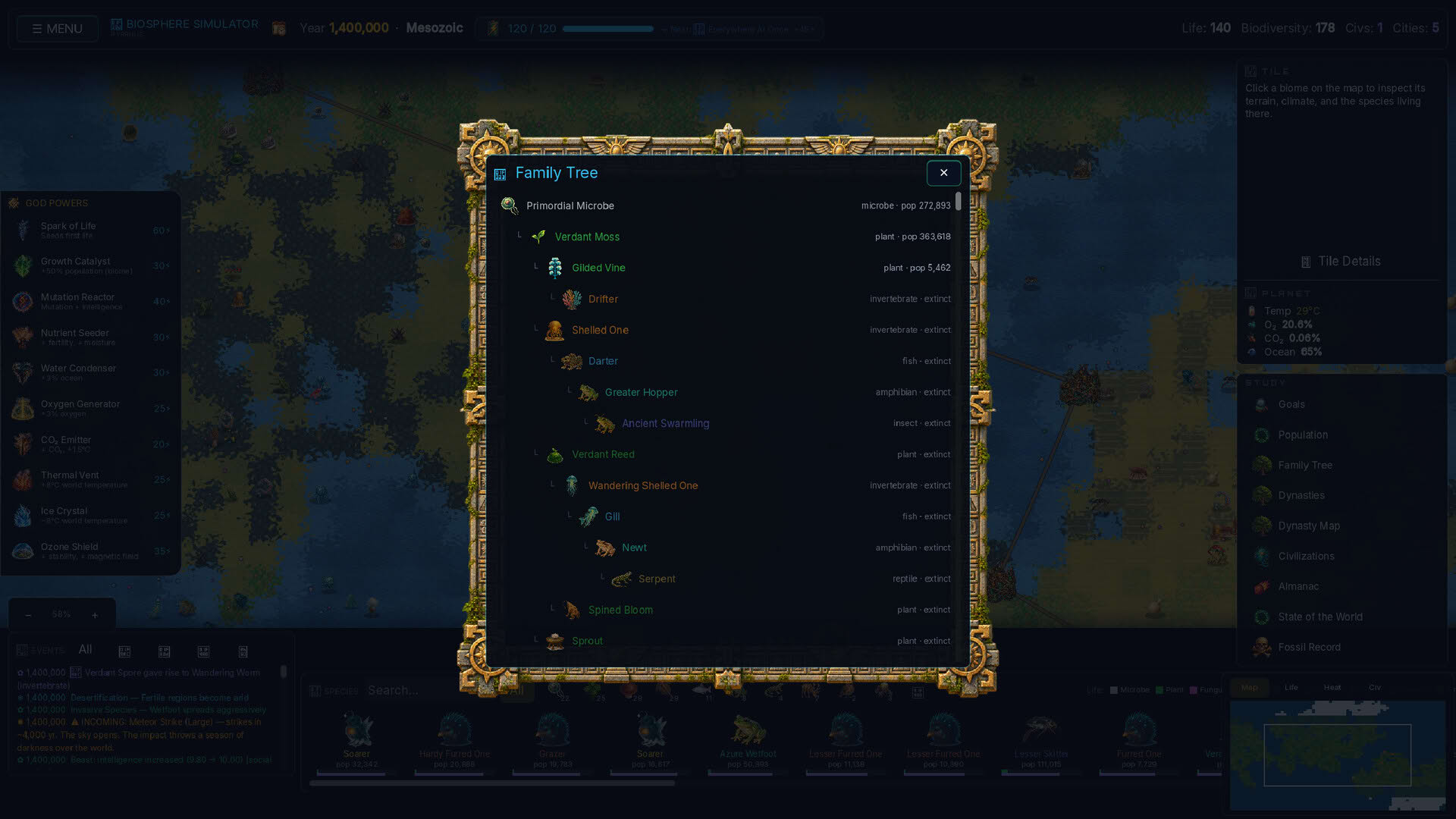 Screenshot for Biosphere Simulator