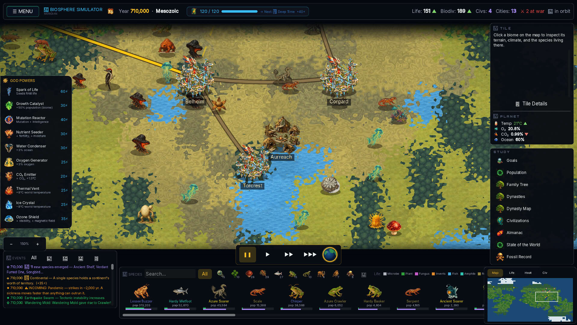 Screenshot for Biosphere Simulator