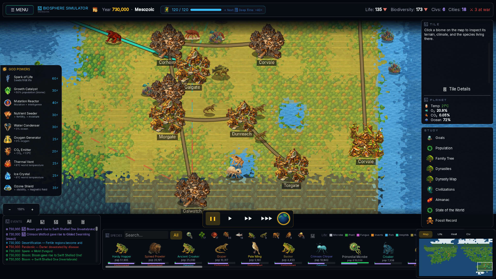 Screenshot for Biosphere Simulator
