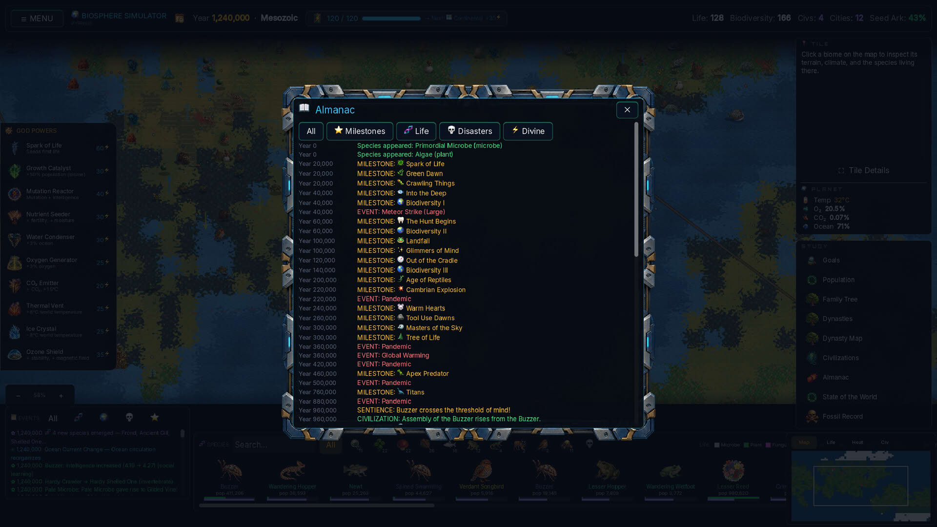 Screenshot for Biosphere Simulator