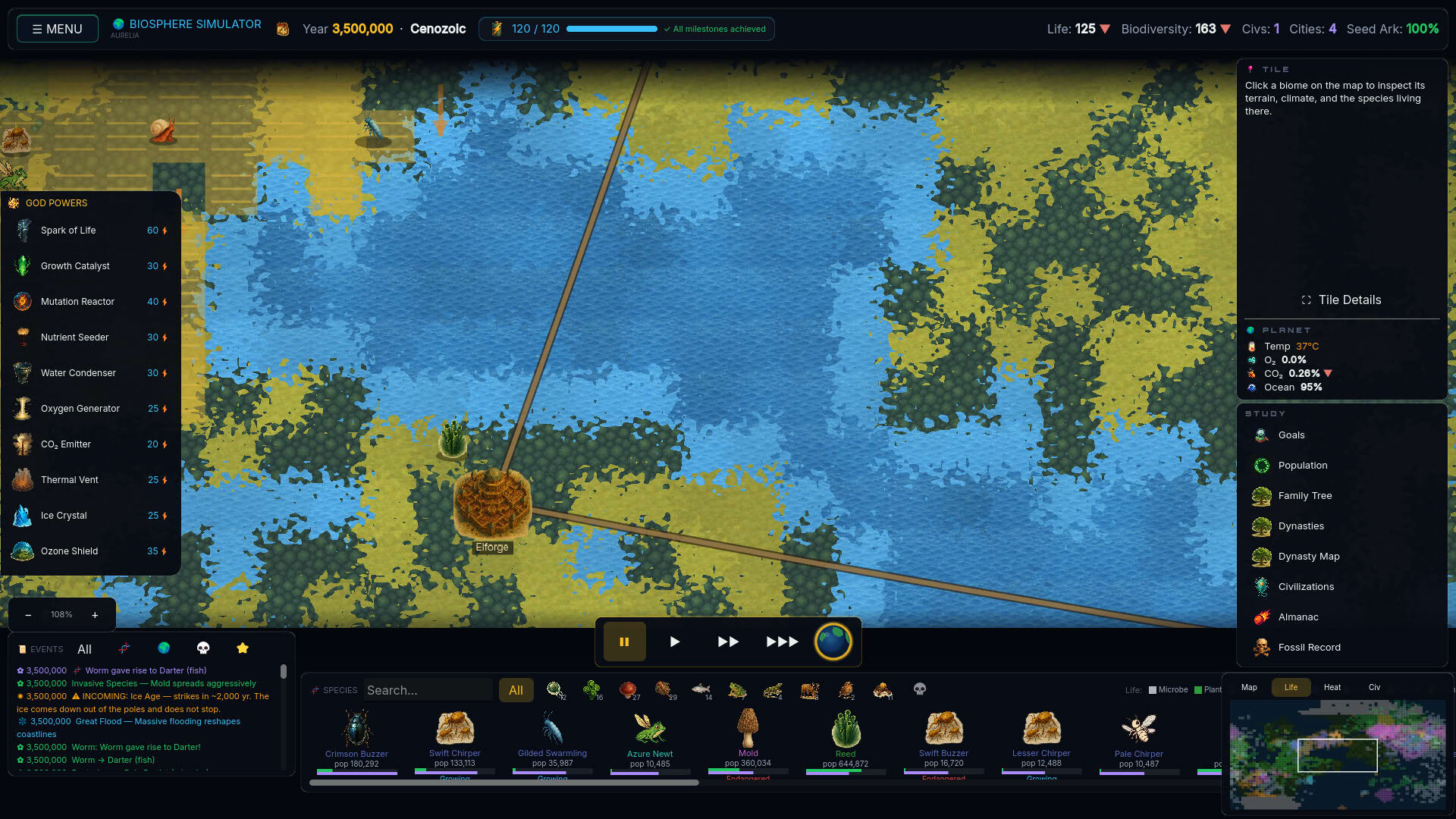 Screenshot for Biosphere Simulator