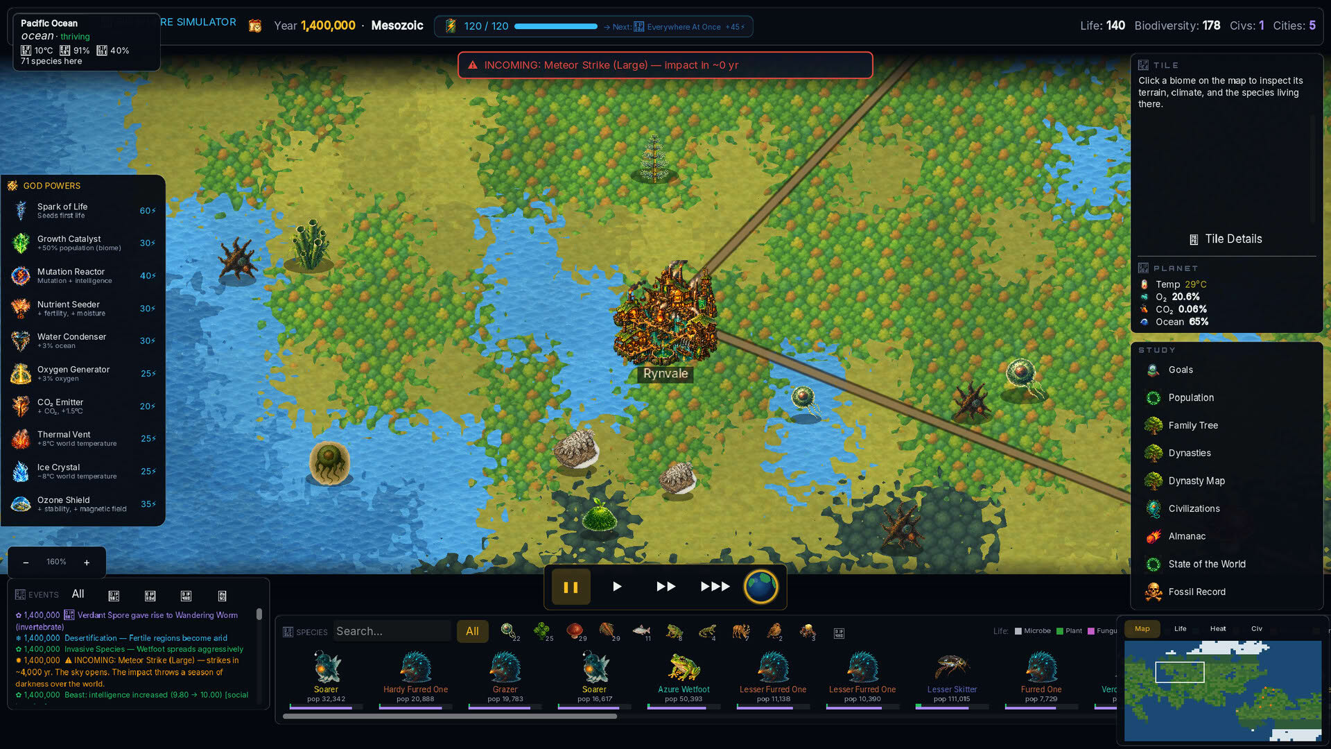 Screenshot for Biosphere Simulator