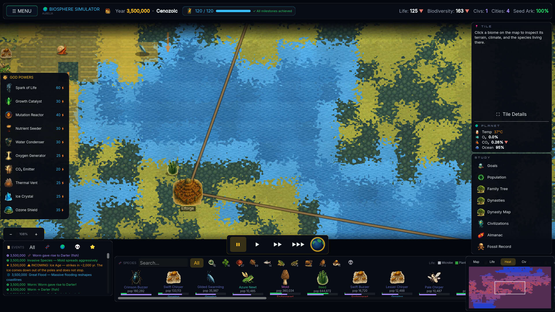 Screenshot for Biosphere Simulator