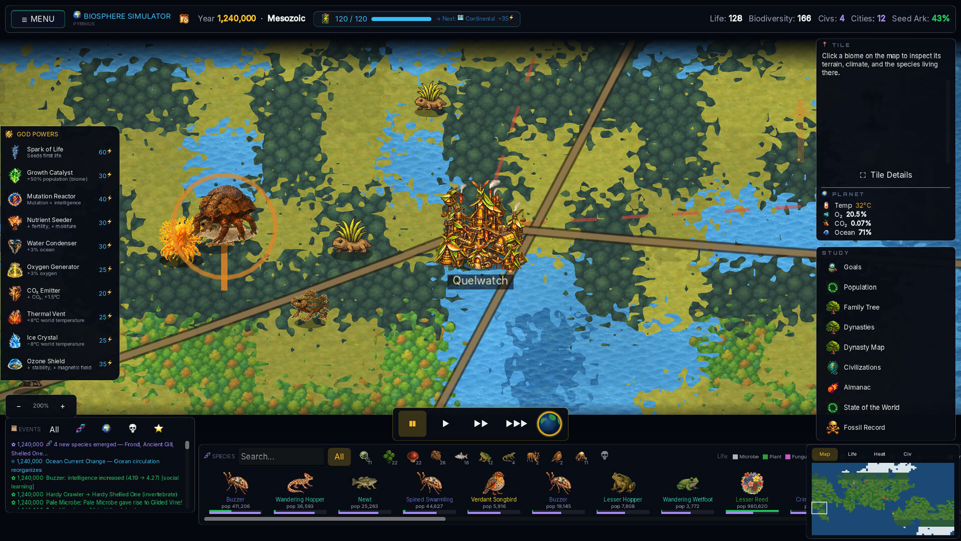 Screenshot for Biosphere Simulator