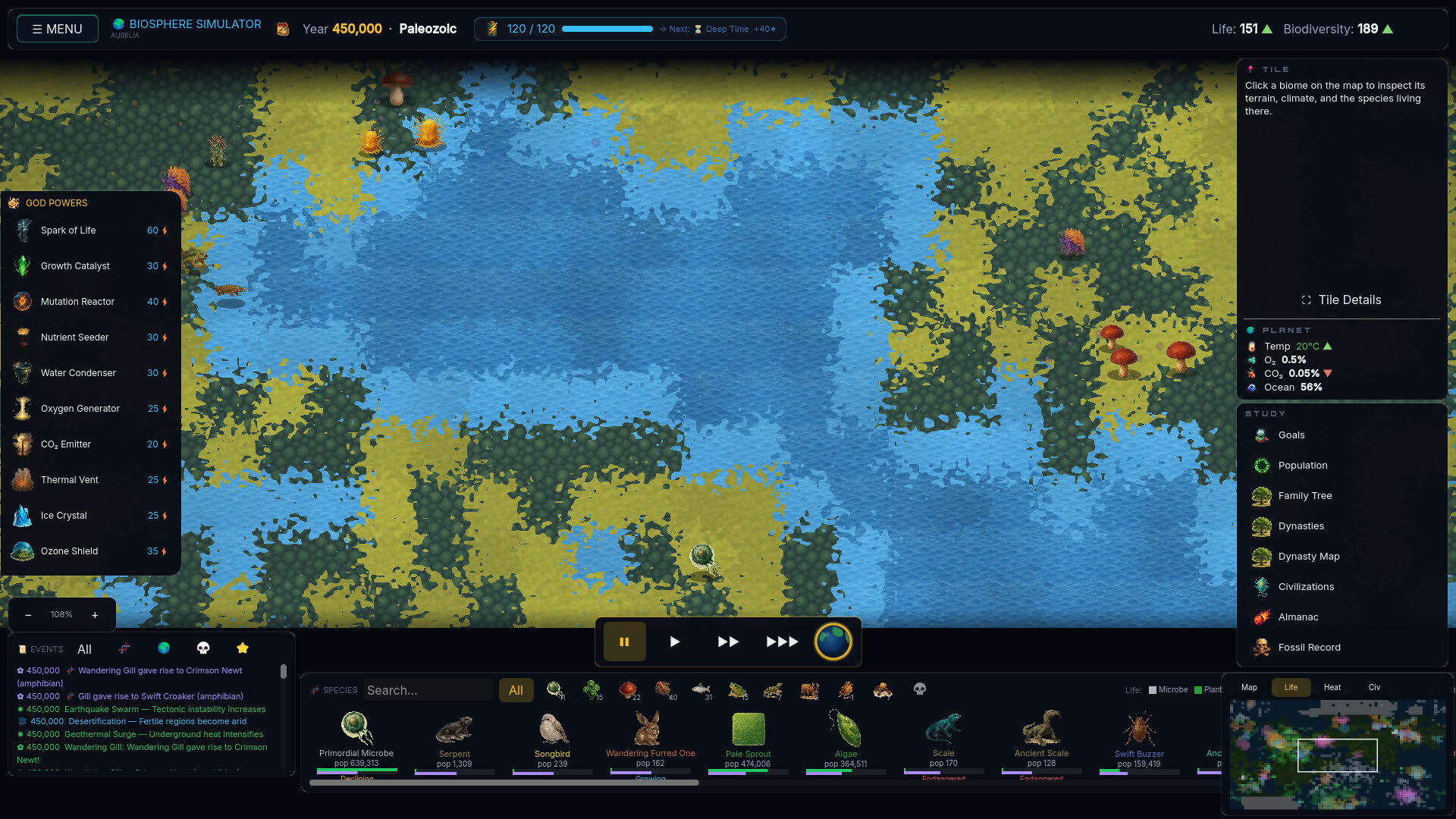 Screenshot for Biosphere Simulator