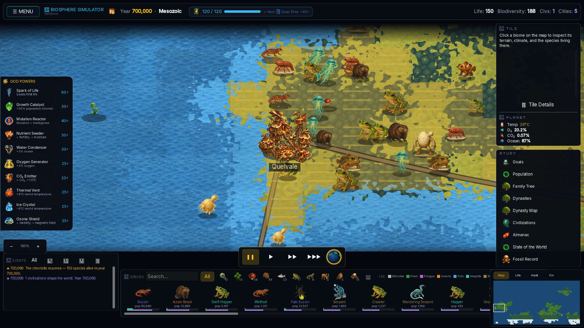 Screenshot for Biosphere Simulator