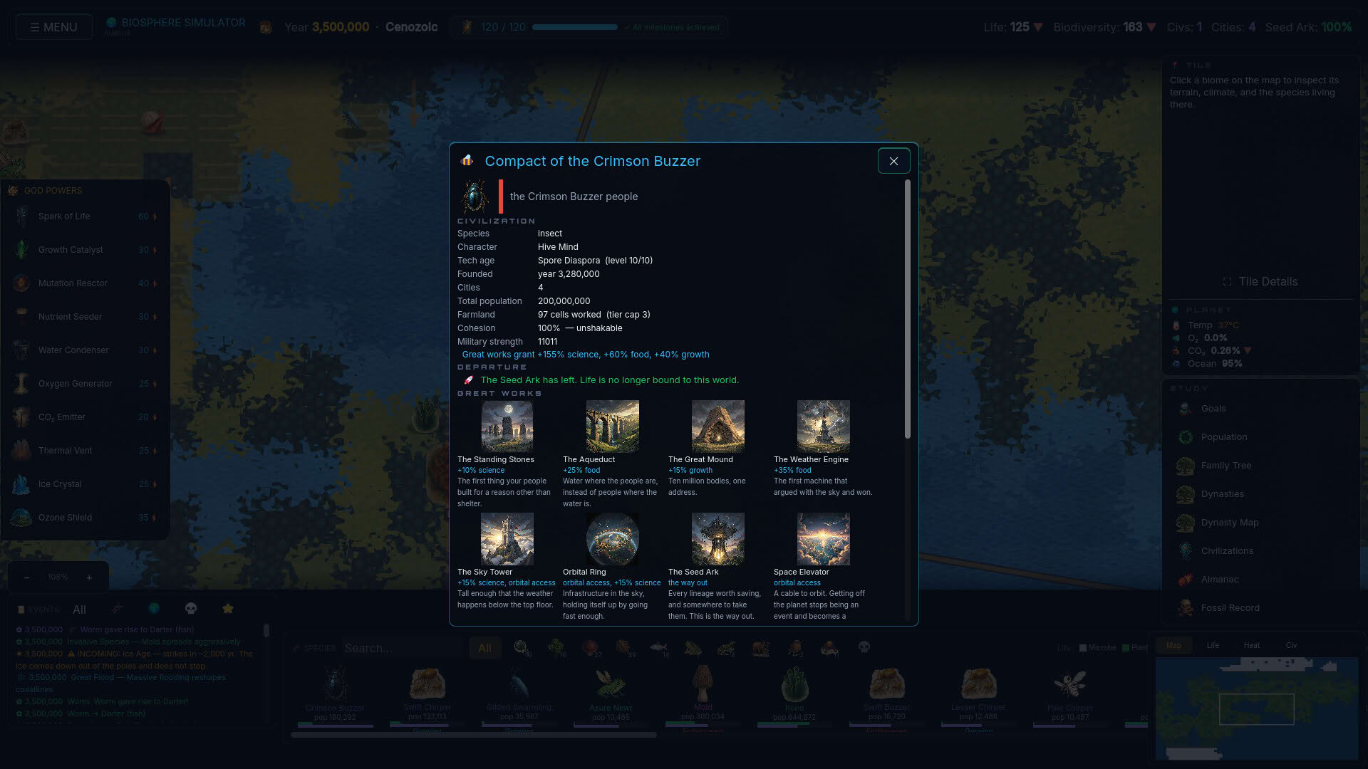 Screenshot for Biosphere Simulator