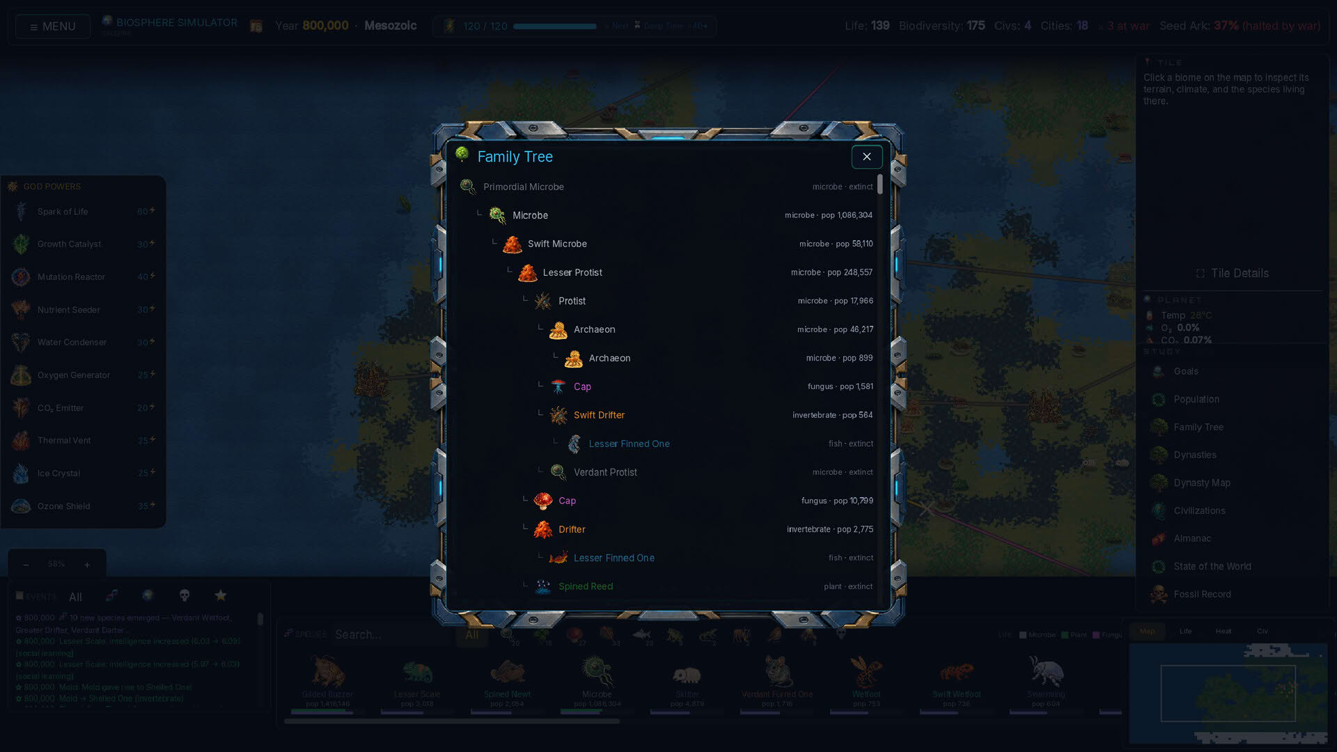 Screenshot for Biosphere Simulator