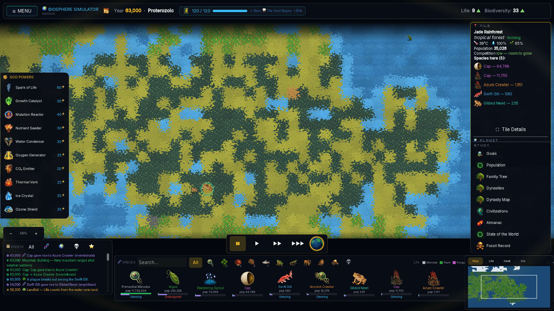 Screenshot for Biosphere Simulator
