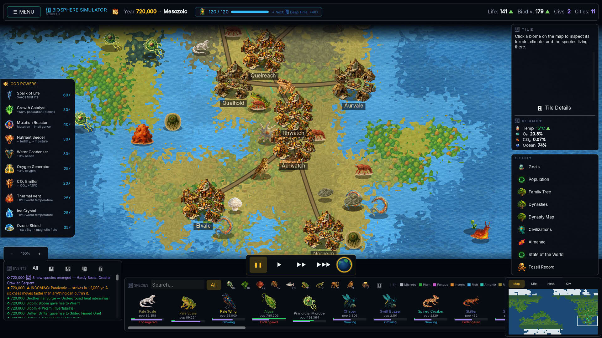 Screenshot for Biosphere Simulator