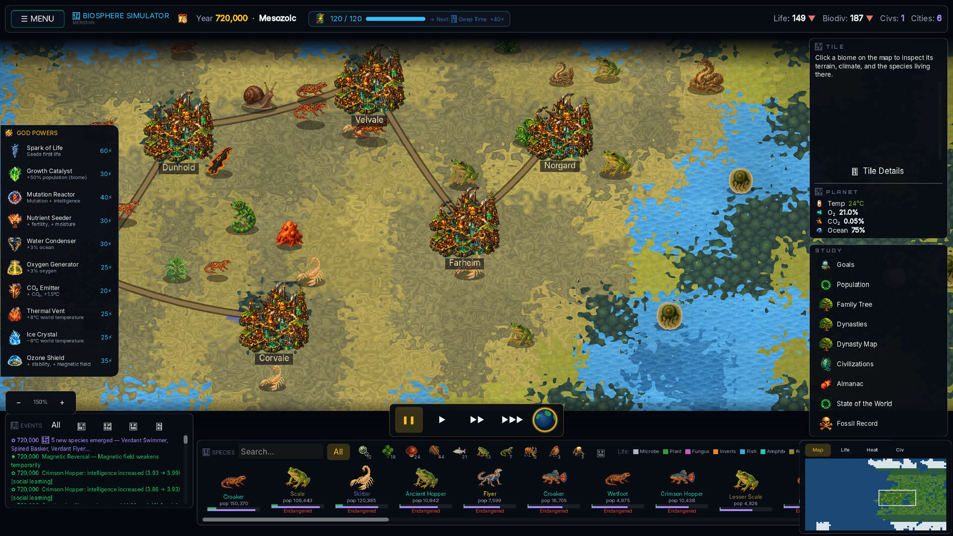 Screenshot for Biosphere Simulator