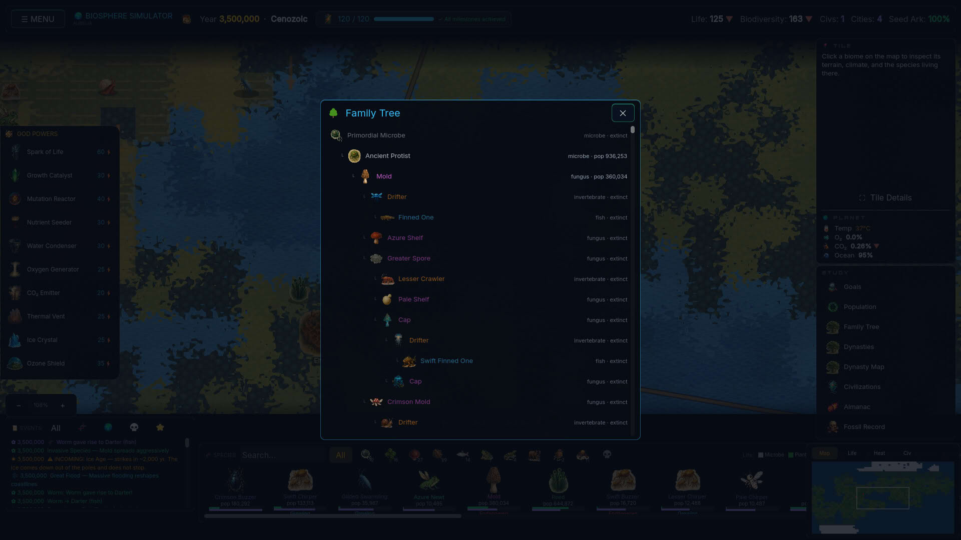 Screenshot for Biosphere Simulator