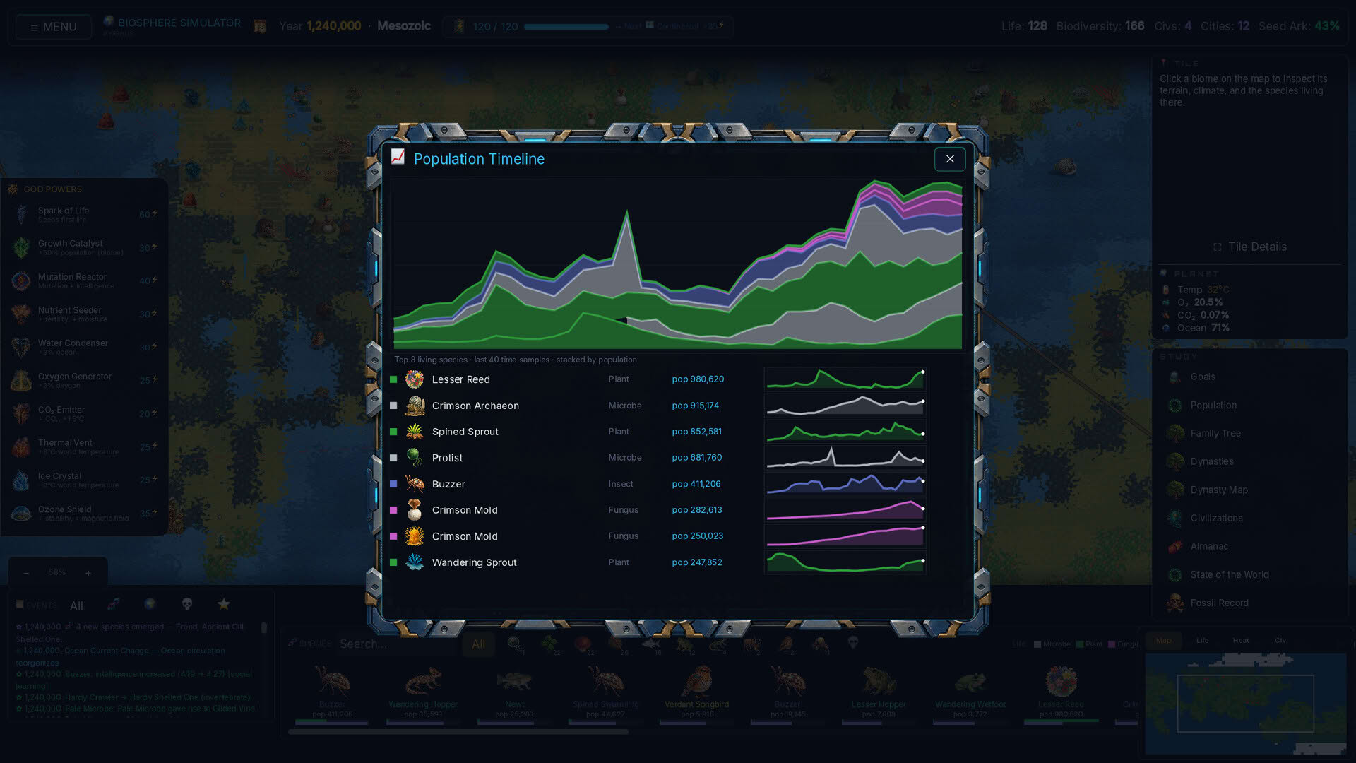 Screenshot for Biosphere Simulator