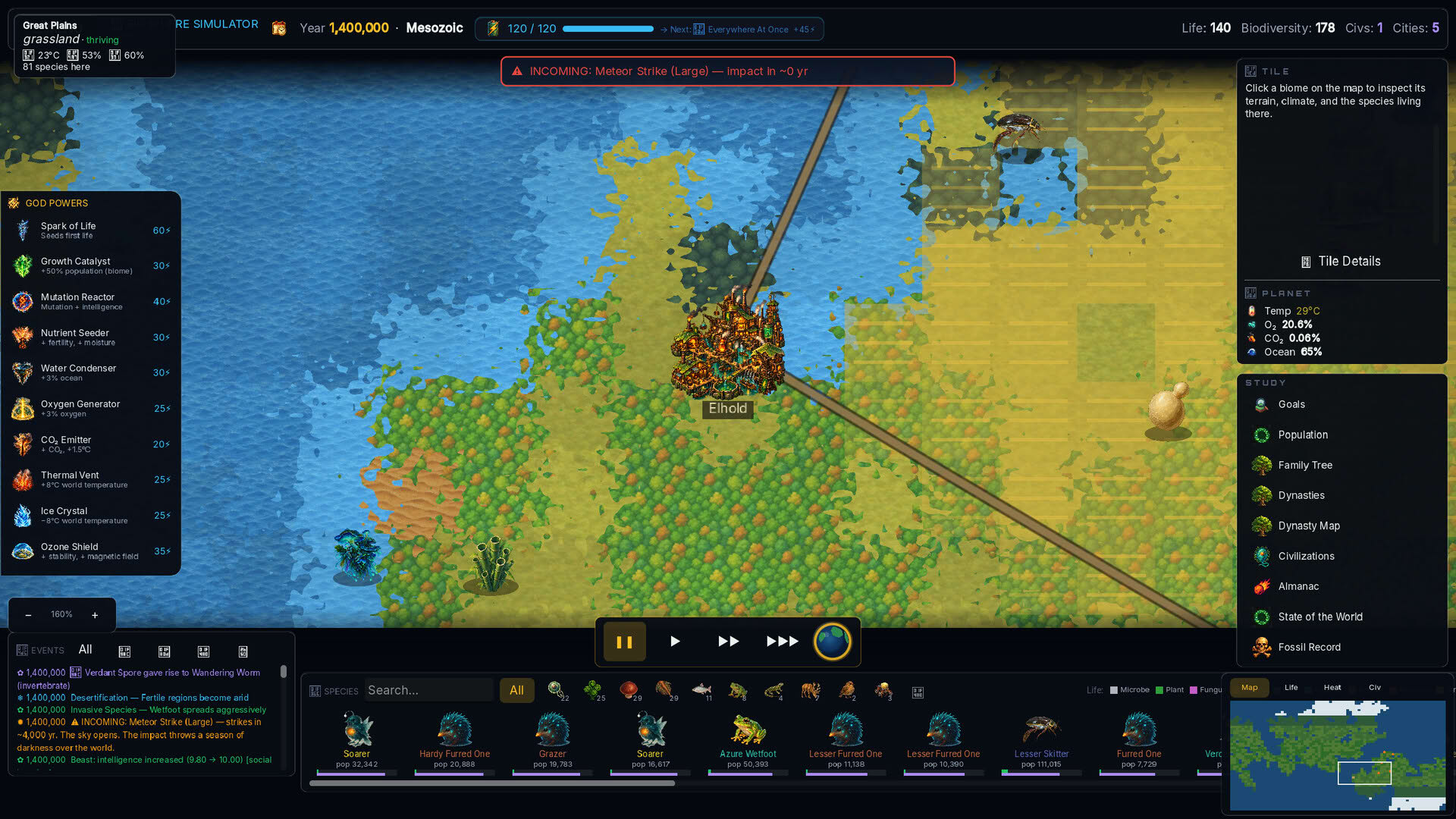 Screenshot for Biosphere Simulator