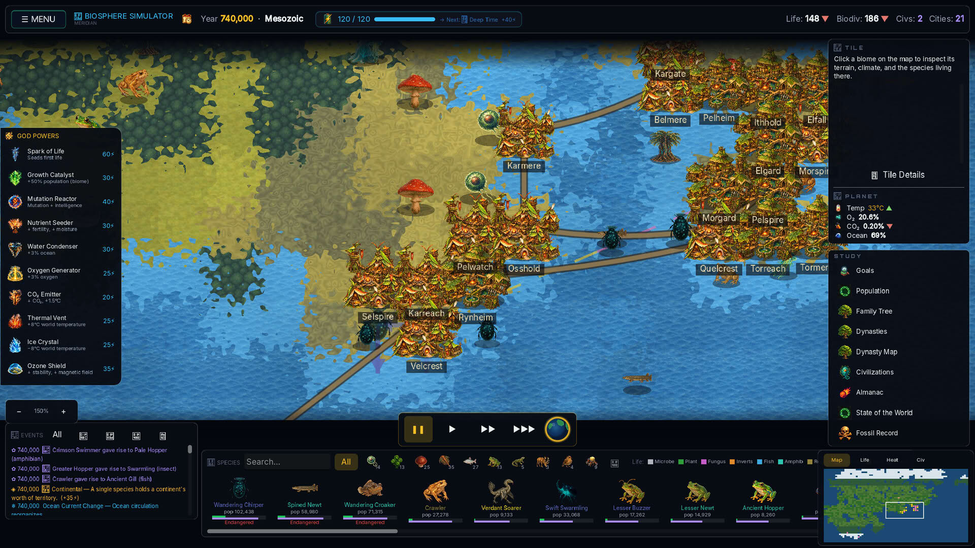 Screenshot for Biosphere Simulator