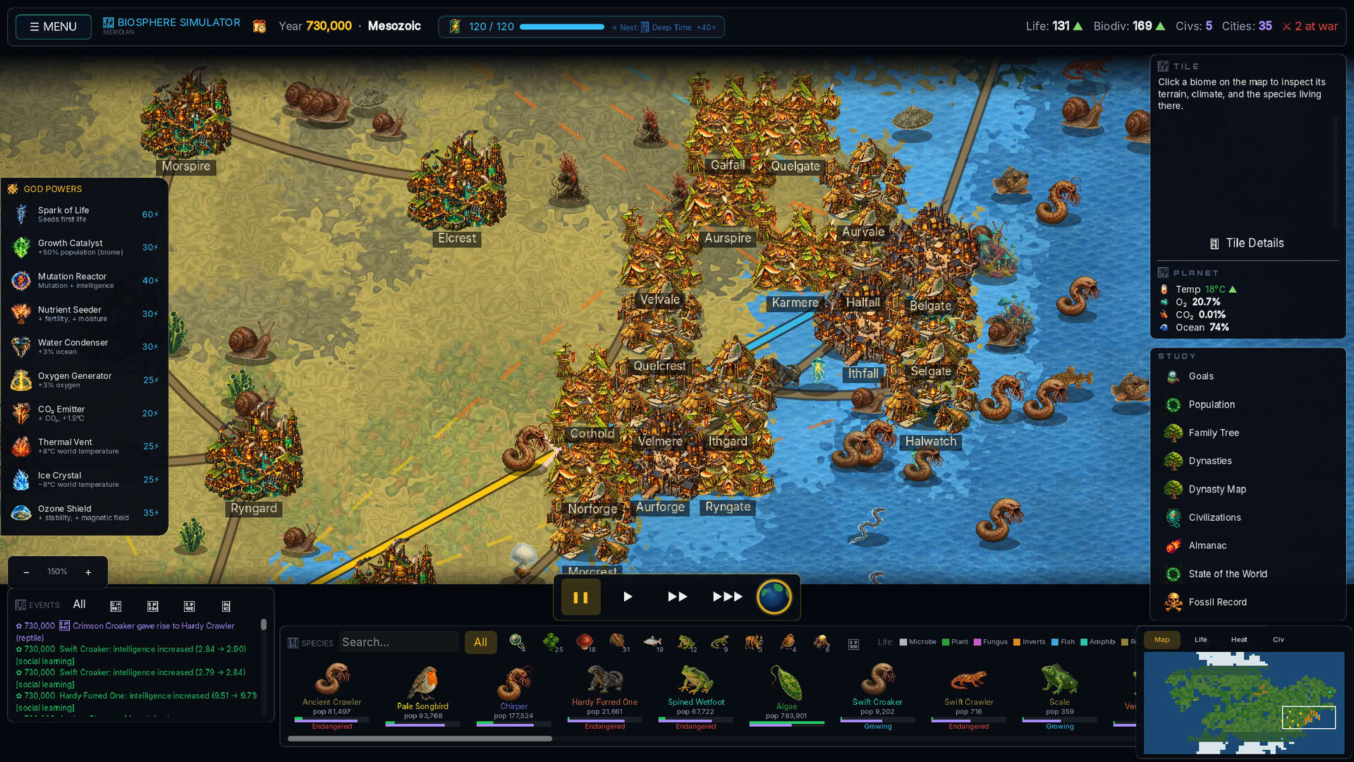 Screenshot for Biosphere Simulator