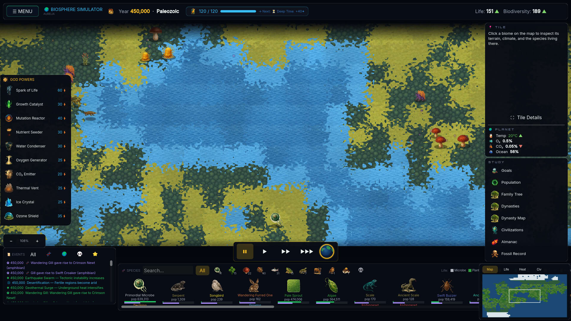 Screenshot for Biosphere Simulator