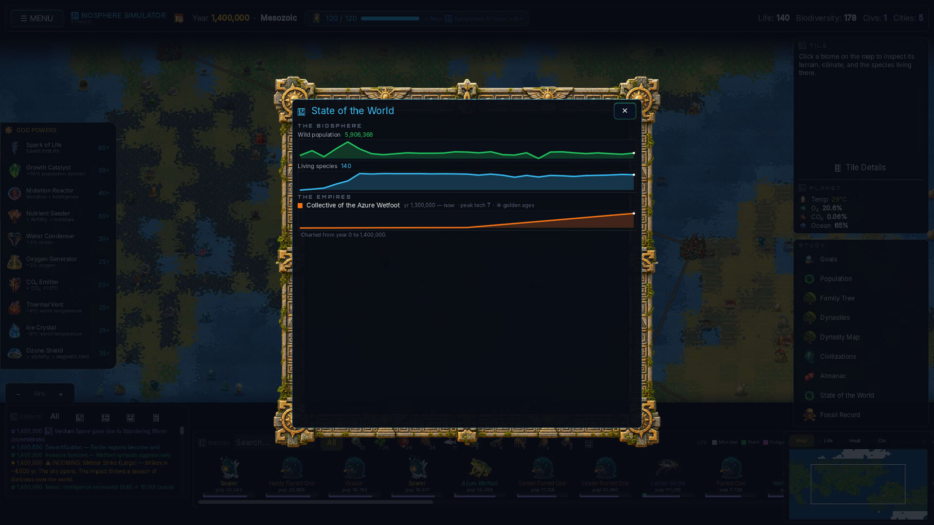 Screenshot for Biosphere Simulator