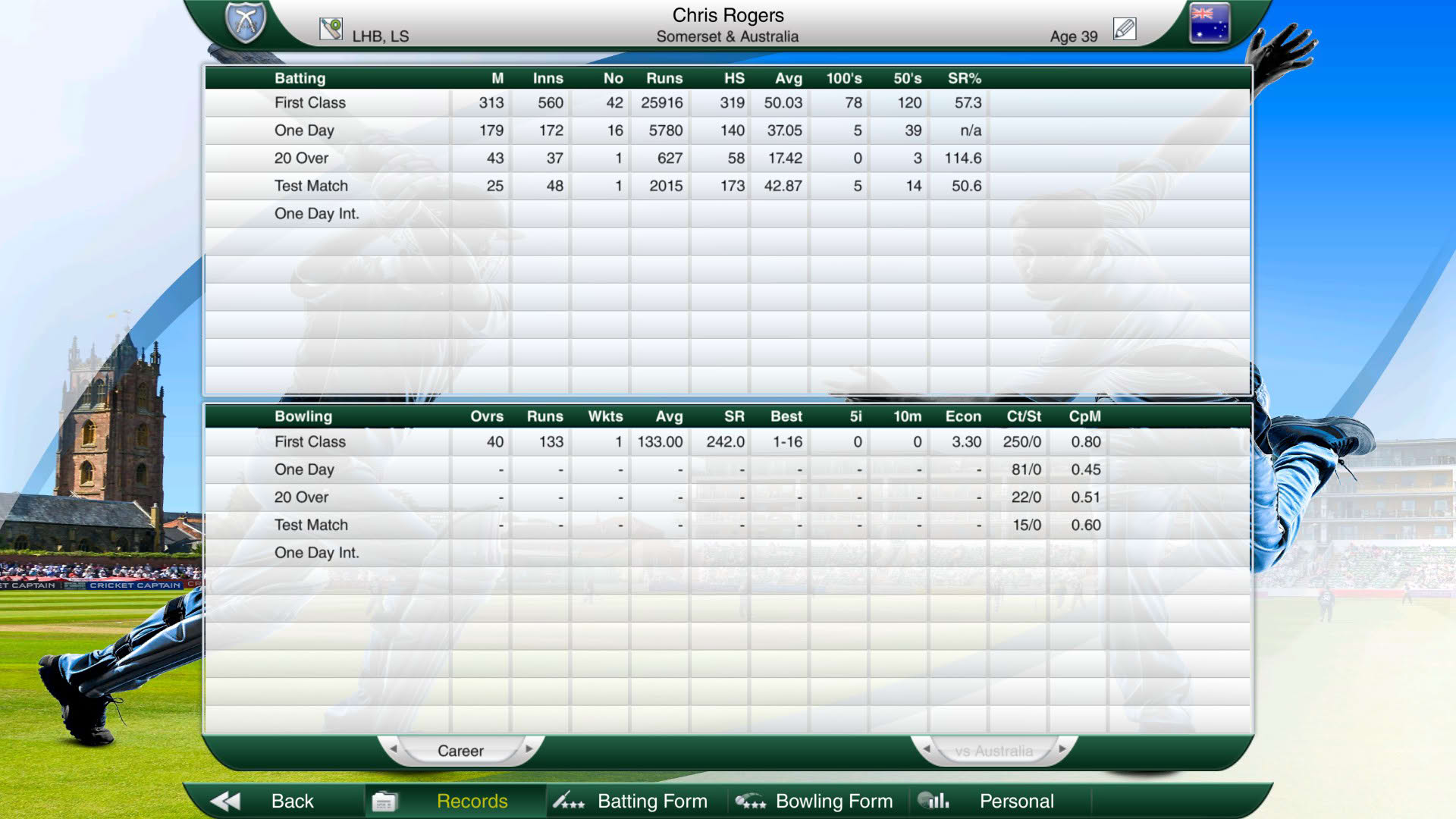 Screenshot for Cricket Captain 2016