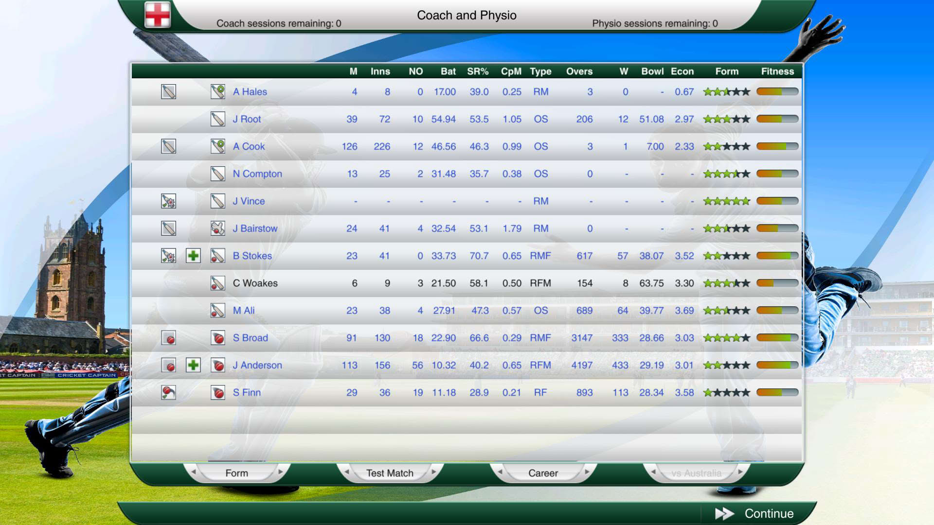 Screenshot for Cricket Captain 2016