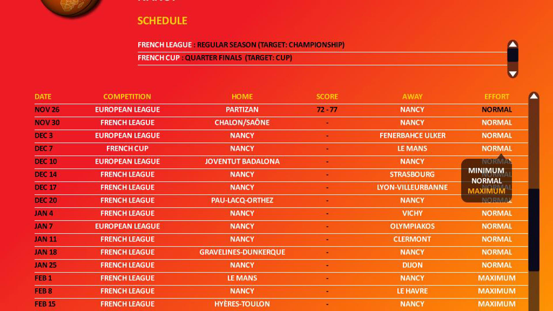 Screenshot for World Basketball Manager 2010