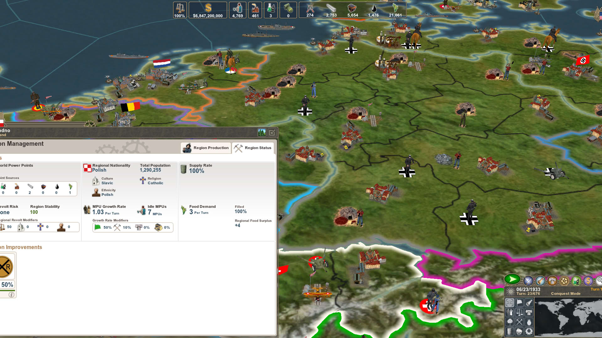 Screenshot for Making History II: The War of the World