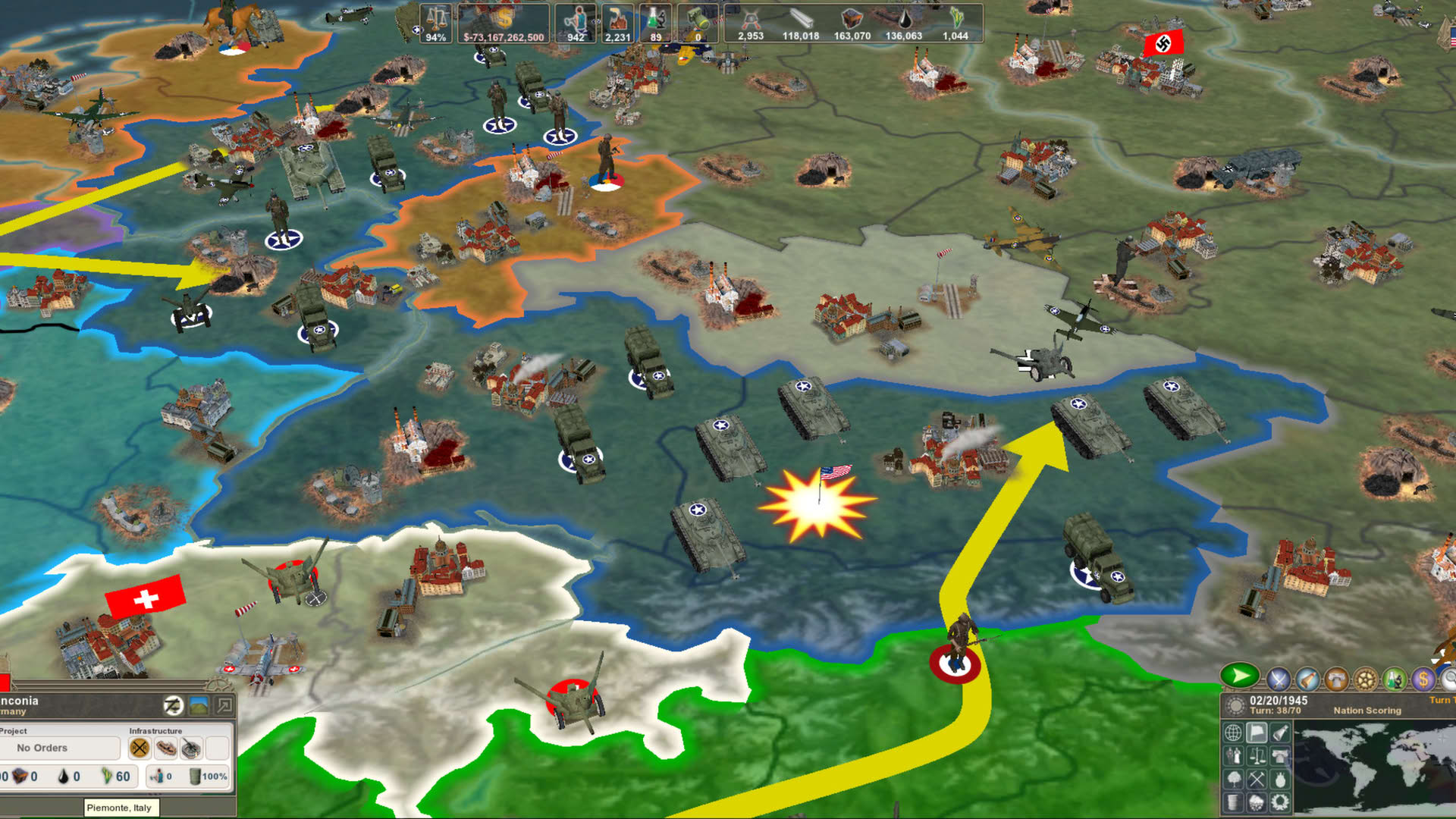 Screenshot for Making History II: The War of the World