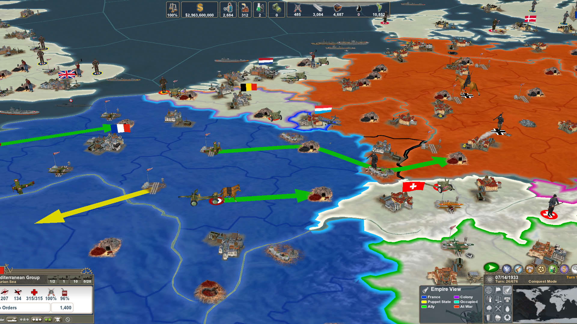 Screenshot for Making History II: The War of the World