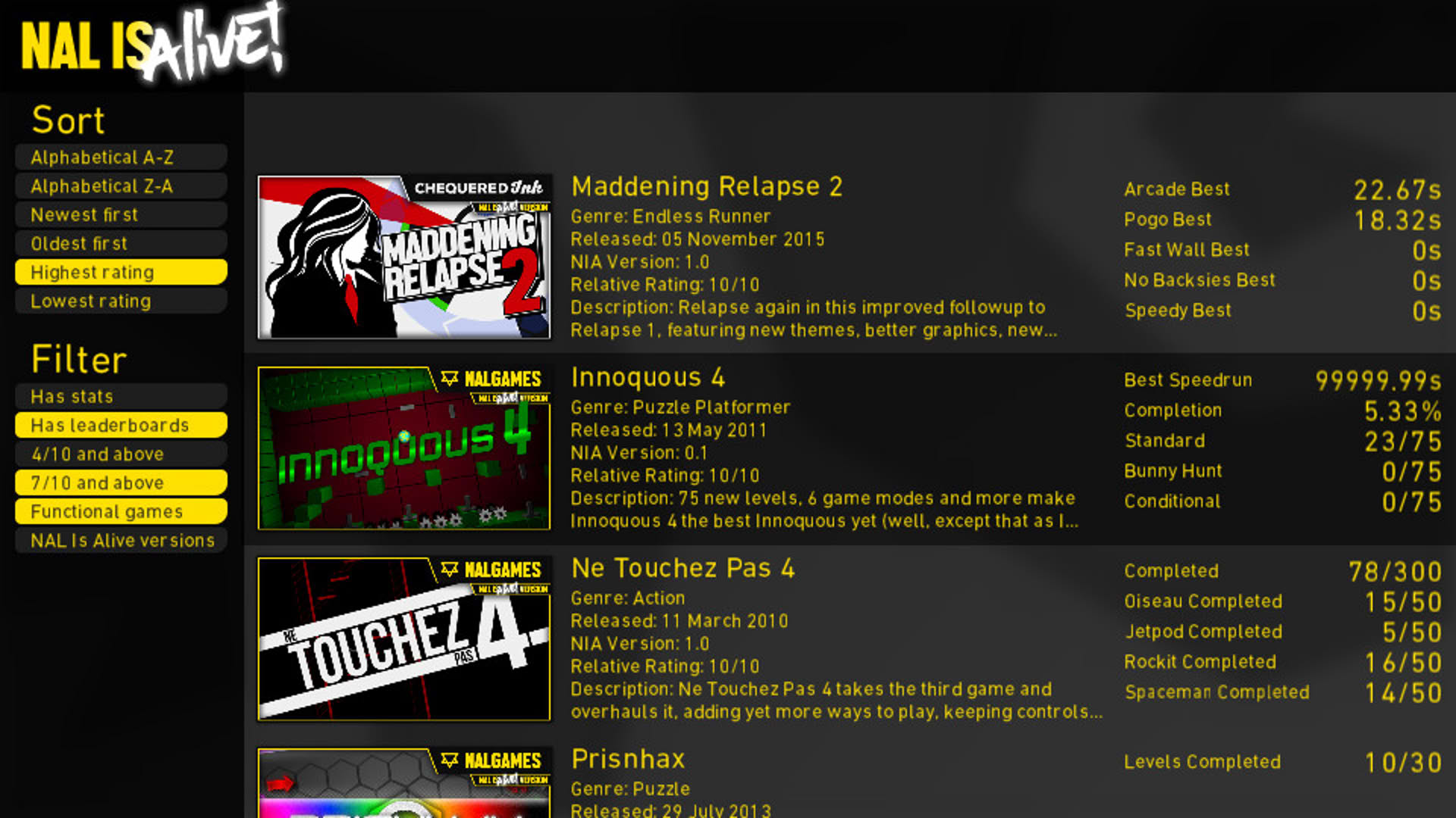 Screenshot for NAL Is Alive