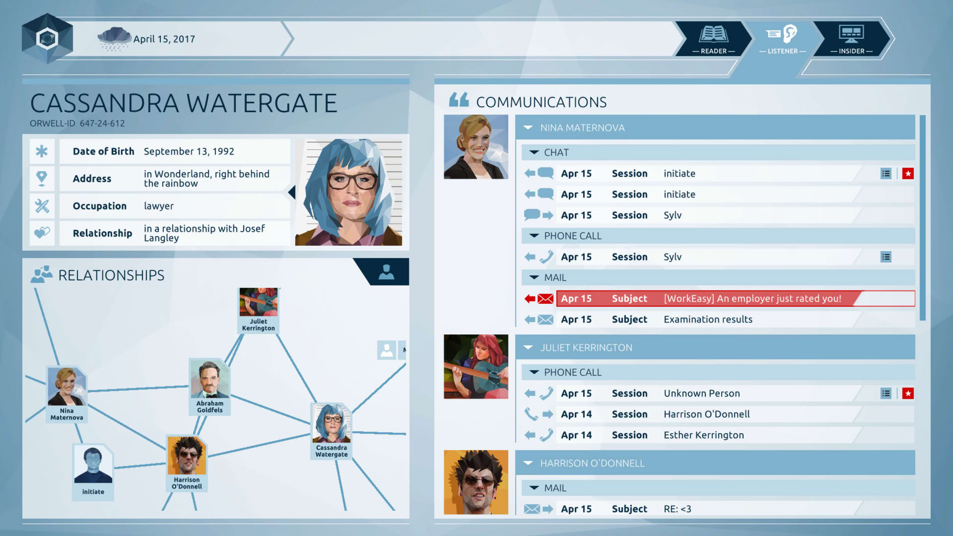 Screenshot for Orwell: Keeping an Eye on You