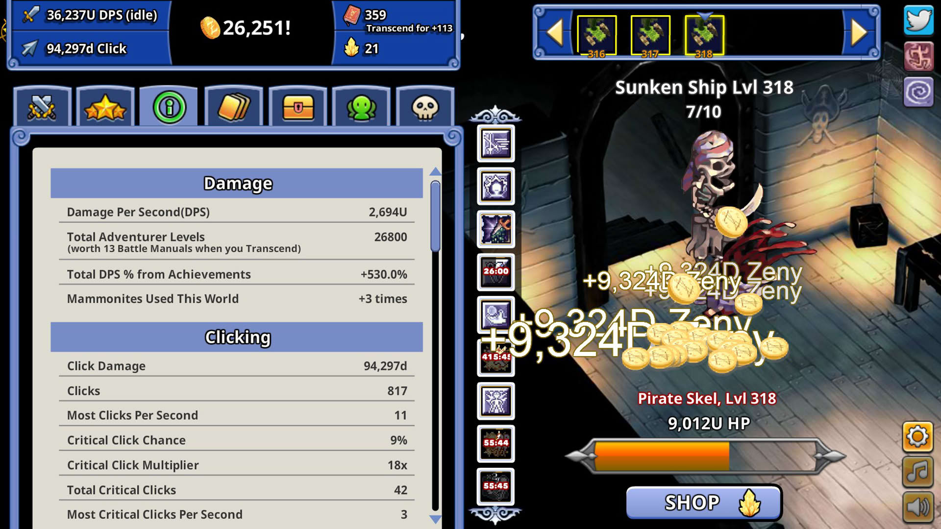 Screenshot for Ragnarok Clicker