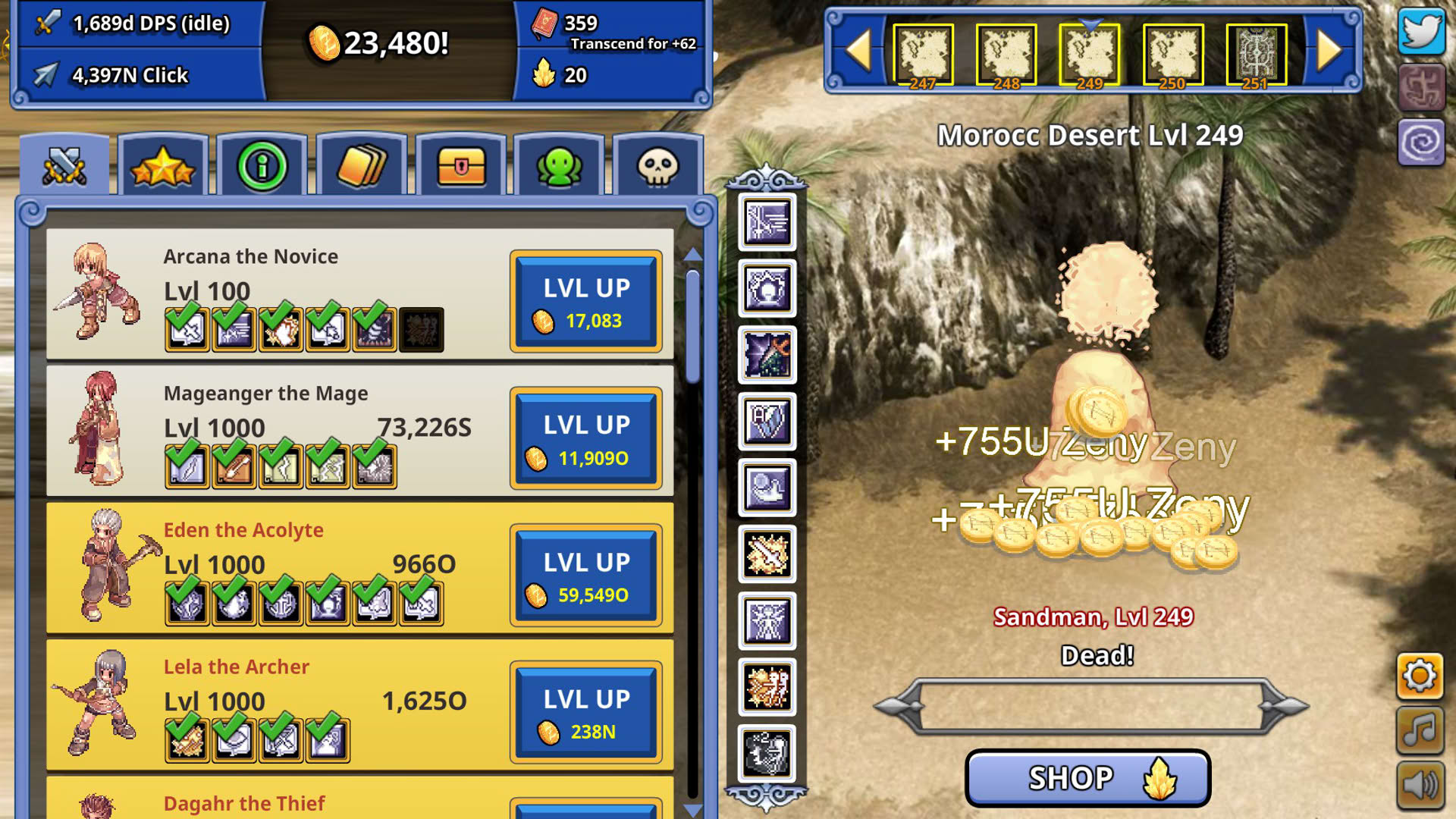 Screenshot for Ragnarok Clicker