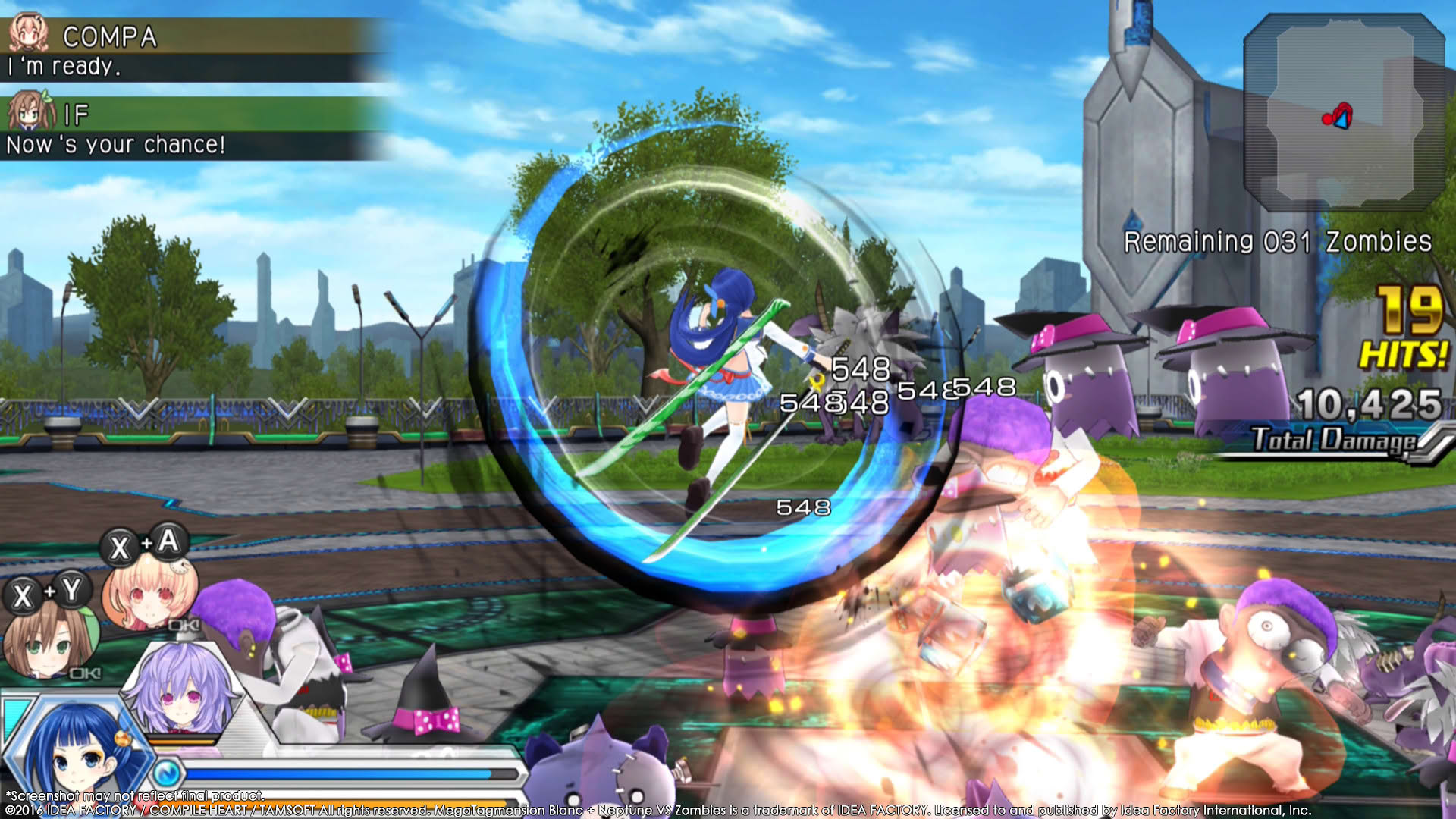 Screenshot for Megatagmension Blanc + Neptune VS Zombies