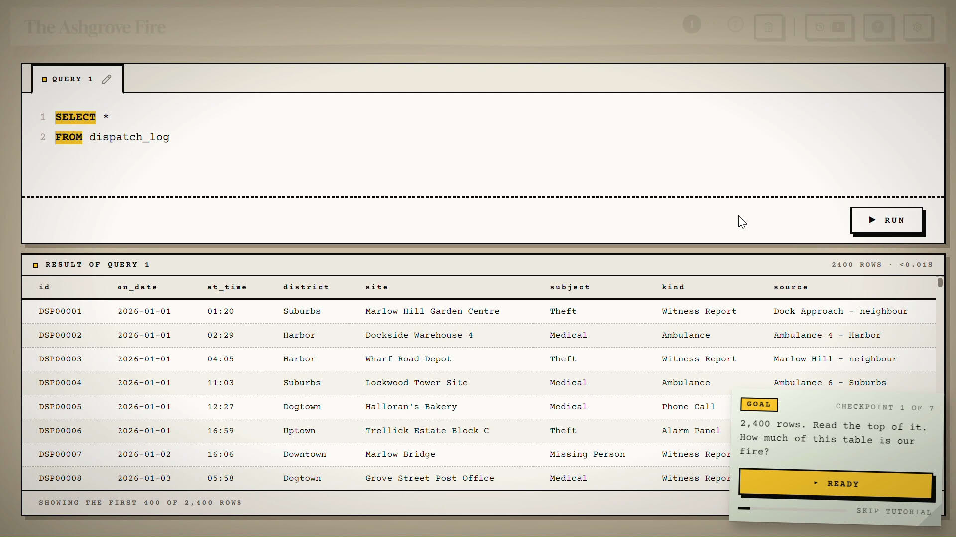 Screenshot for Ghost in the SQL Data