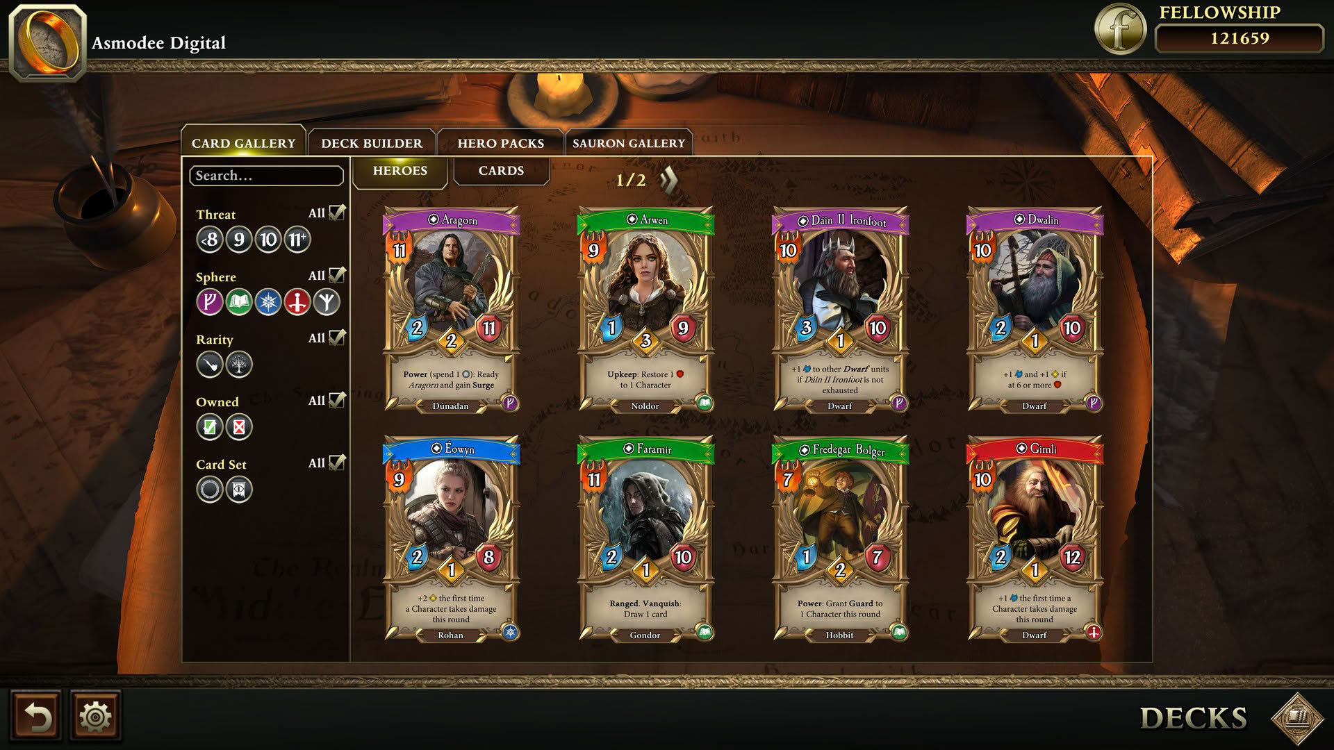 Screenshot for The Lord of the Rings: Adventure Card Game