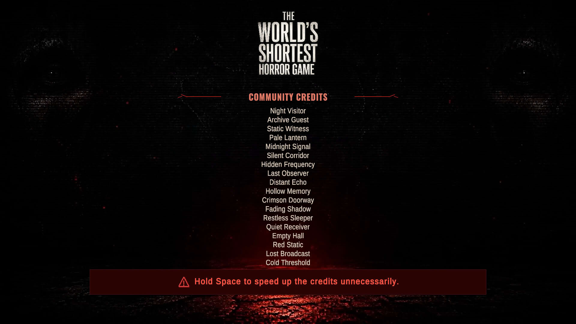 Screenshot for The World's Shortest Horror Game