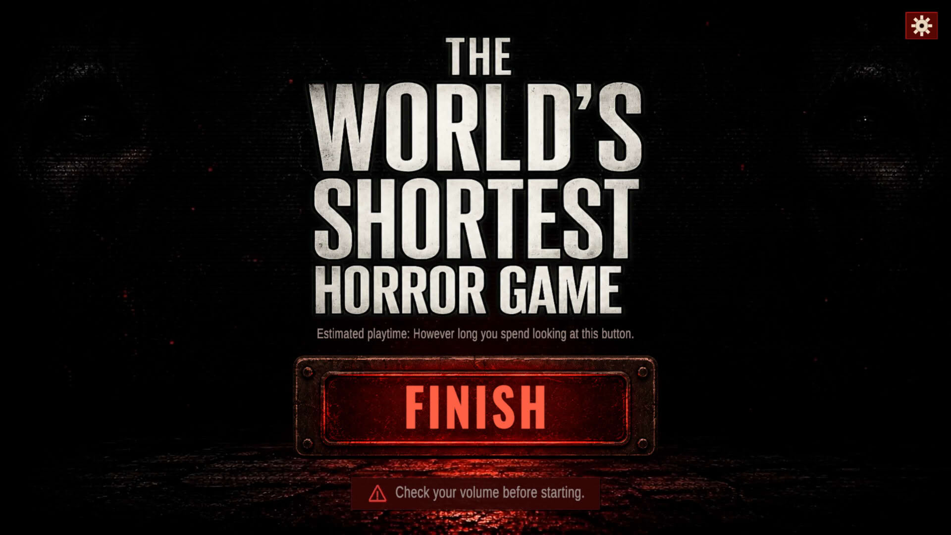 Screenshot for The World's Shortest Horror Game
