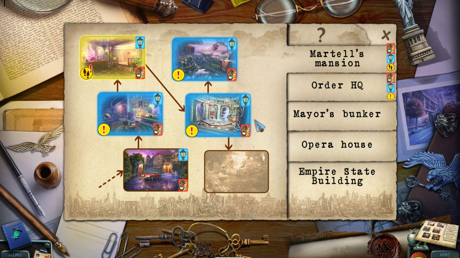 Screenshot for New York Mysteries: The Lantern of Souls