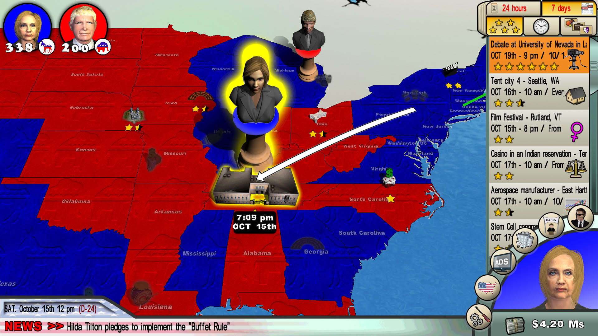Screenshot for The Race for the White House 2016
