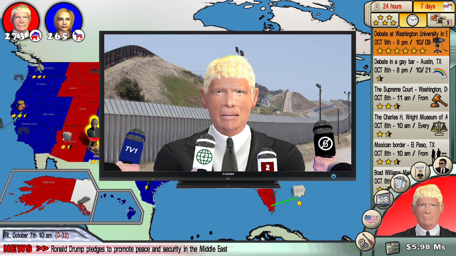 Screenshot for The Race for the White House 2016