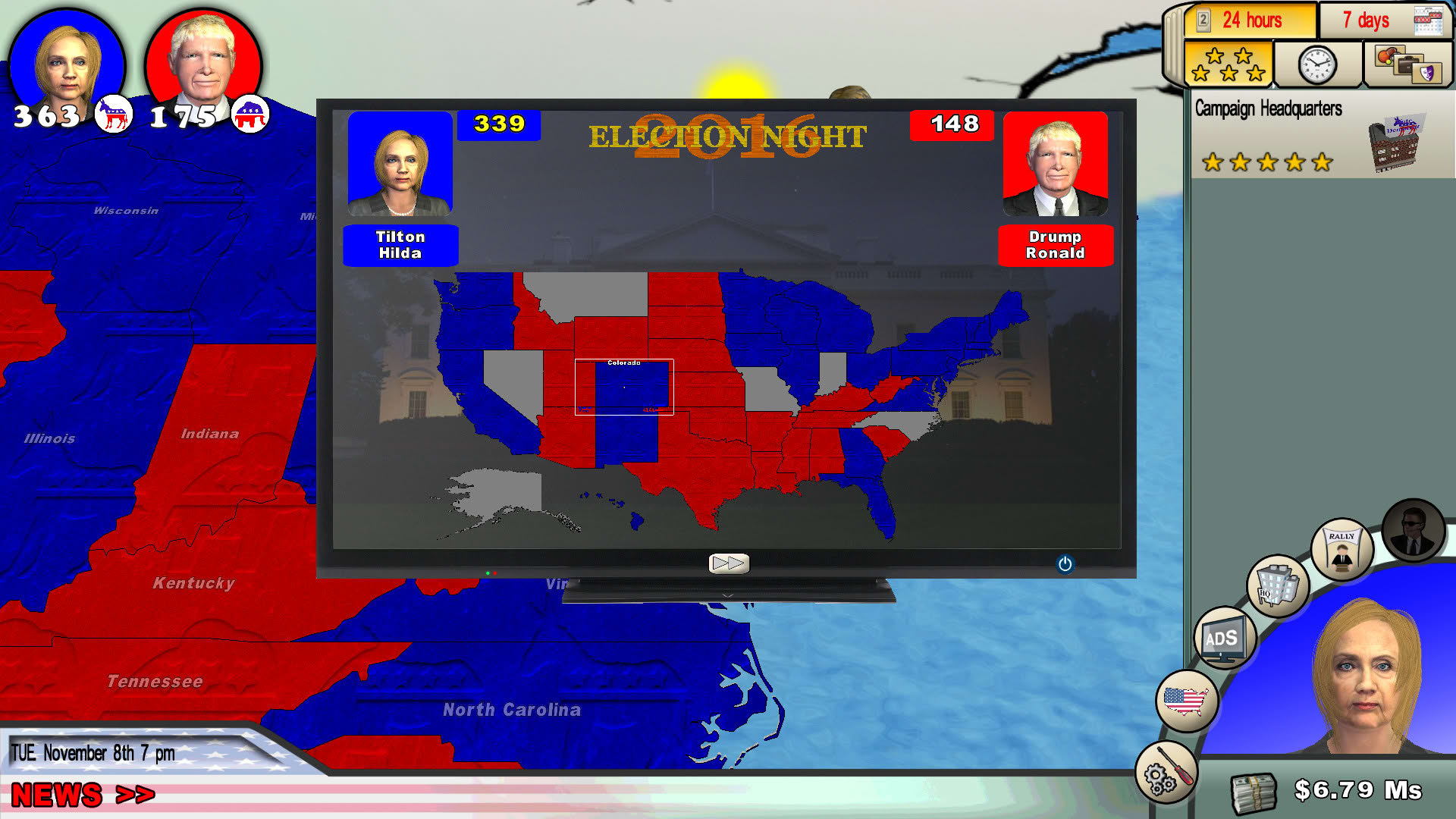 Screenshot for The Race for the White House 2016