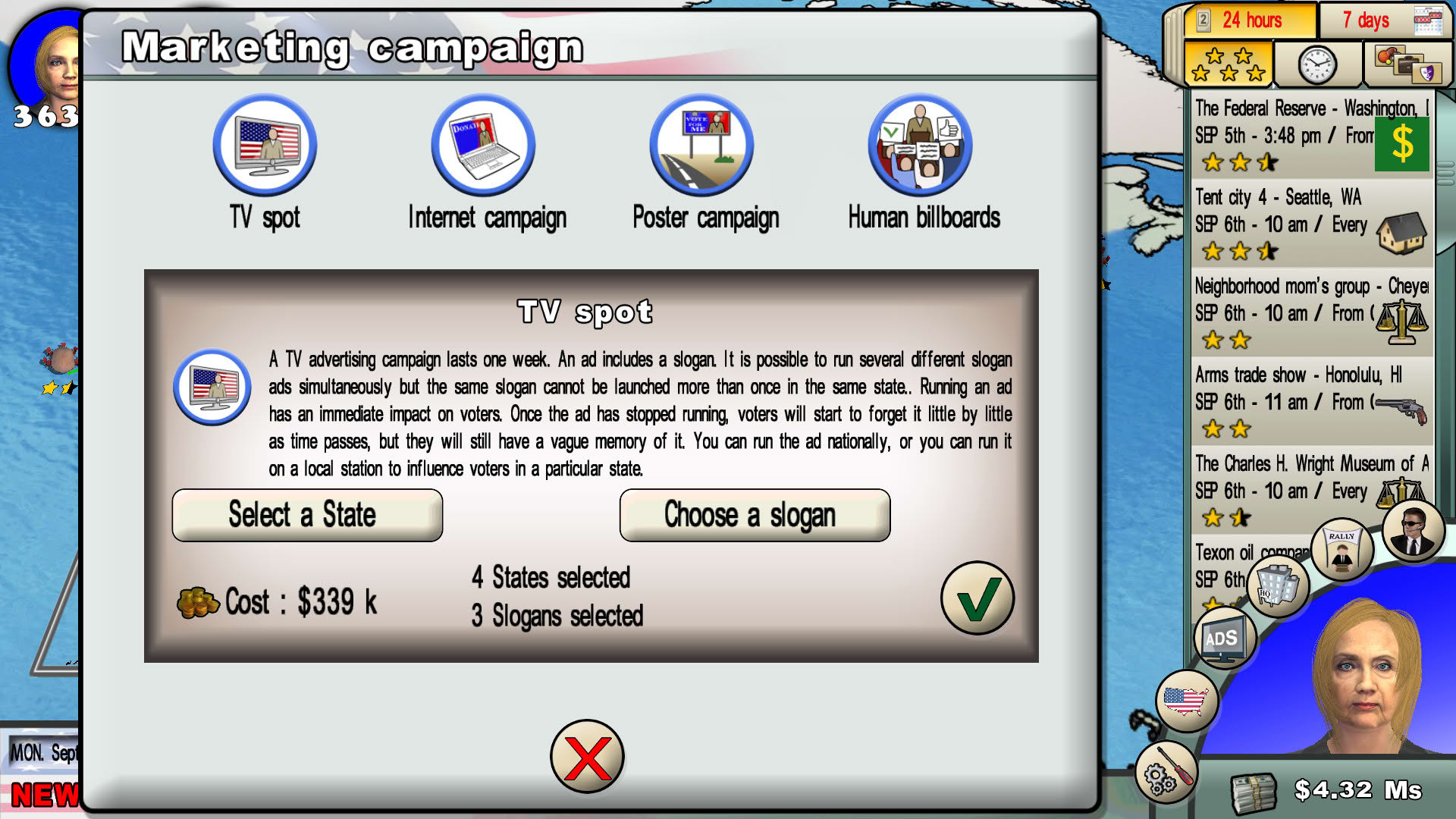 Screenshot for The Race for the White House 2016