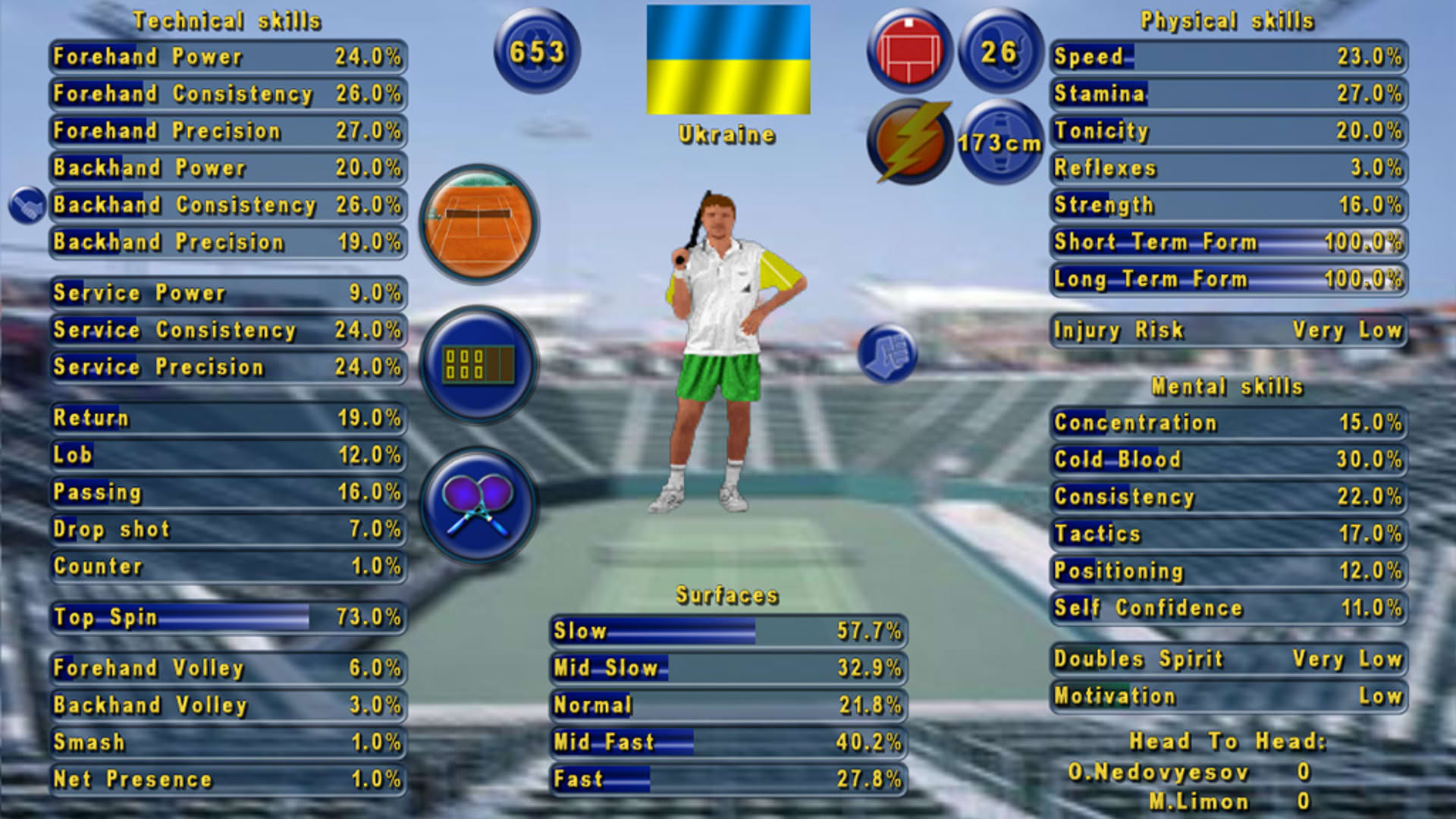 Screenshot for Tennis Elbow Manager