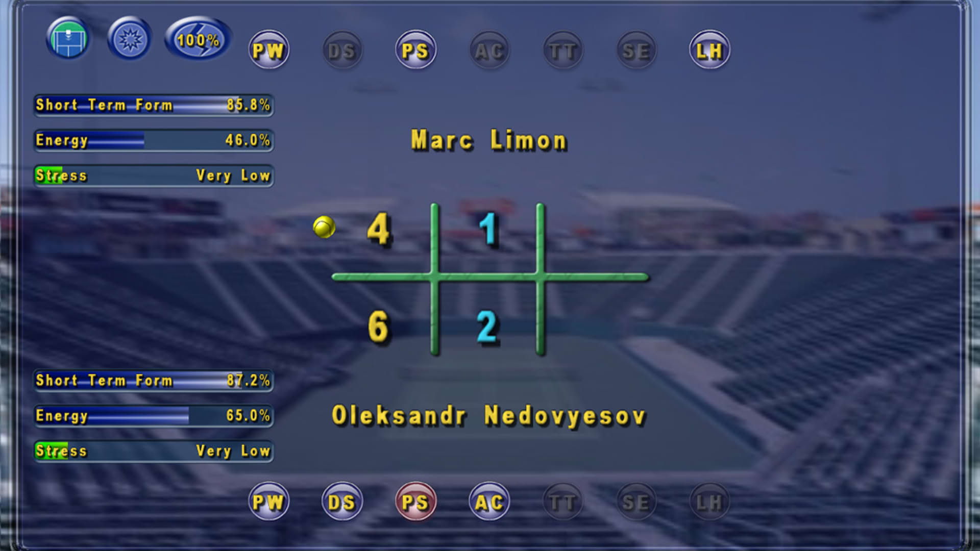 Screenshot for Tennis Elbow Manager