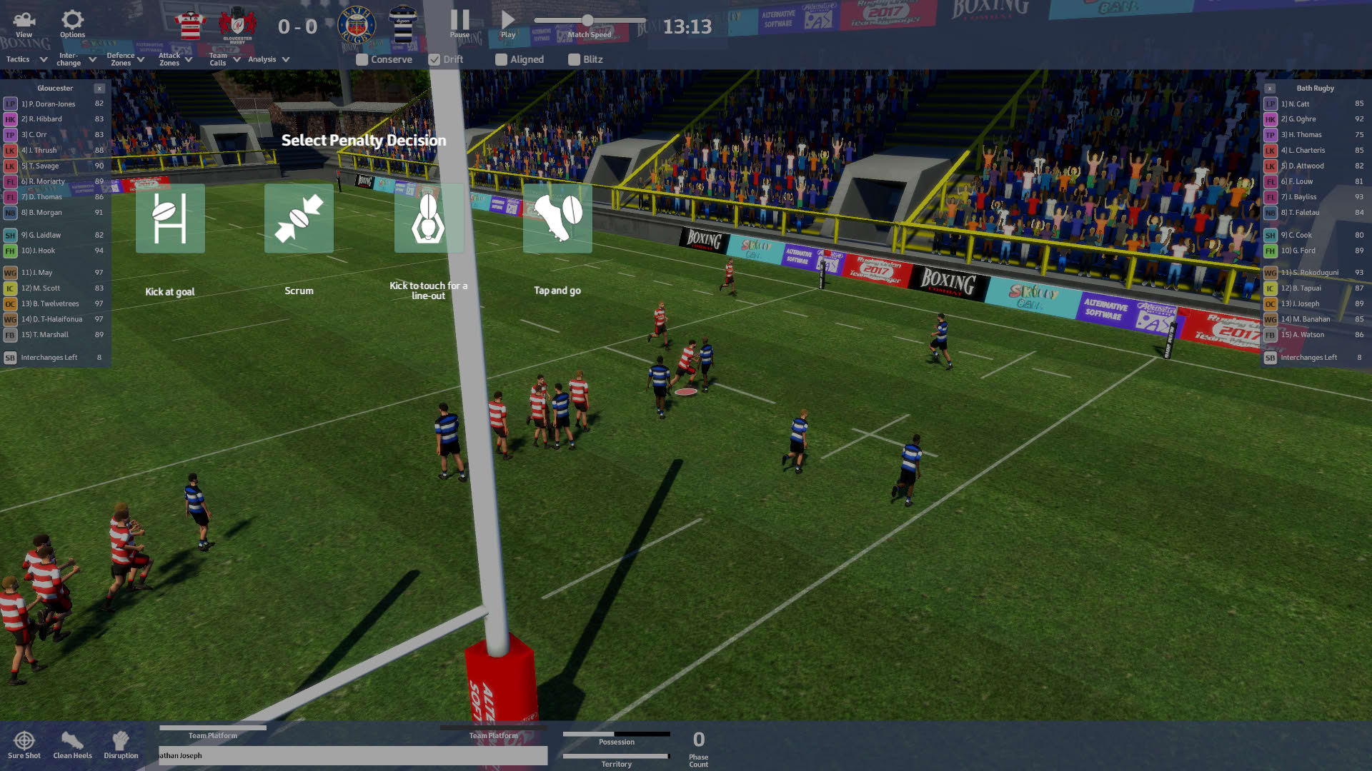 Screenshot for Rugby Union Team Manager 2017