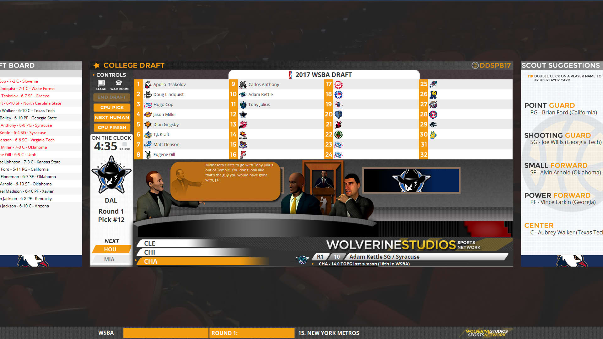 Screenshot for Draft Day Sports: Pro Basketball 2017