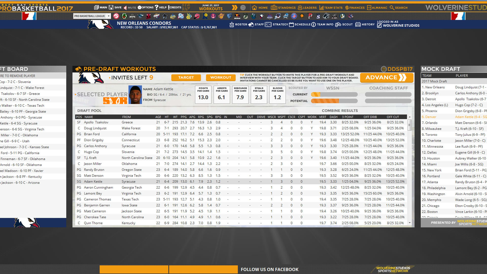 Screenshot for Draft Day Sports: Pro Basketball 2017
