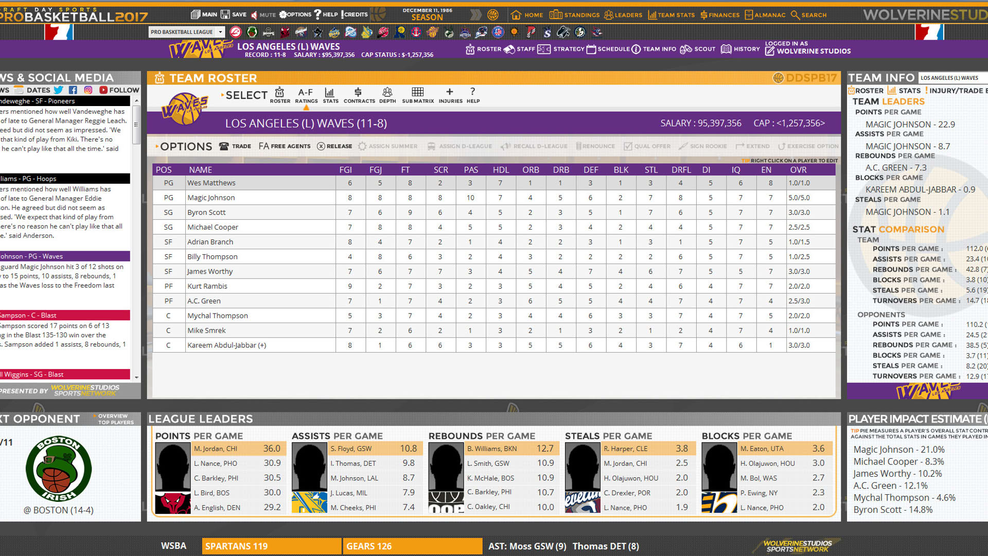 Screenshot for Draft Day Sports: Pro Basketball 2017
