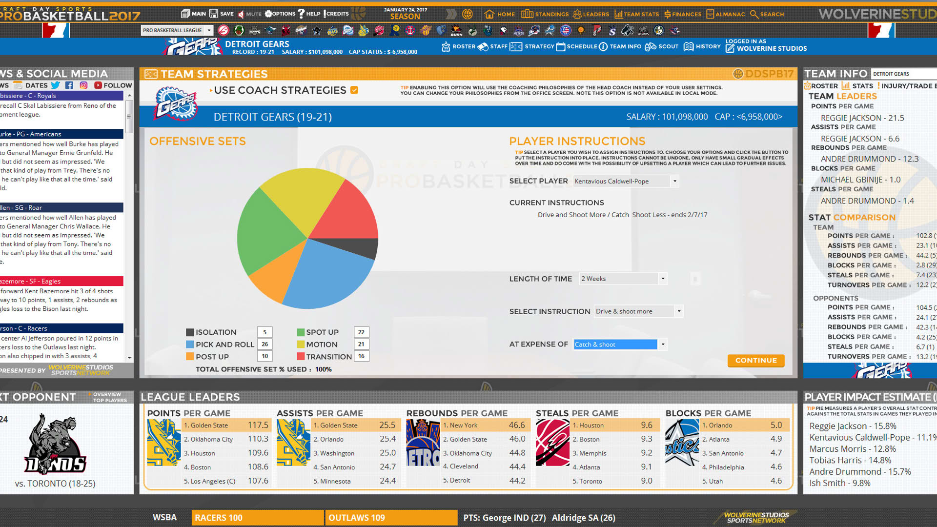 Screenshot for Draft Day Sports: Pro Basketball 2017