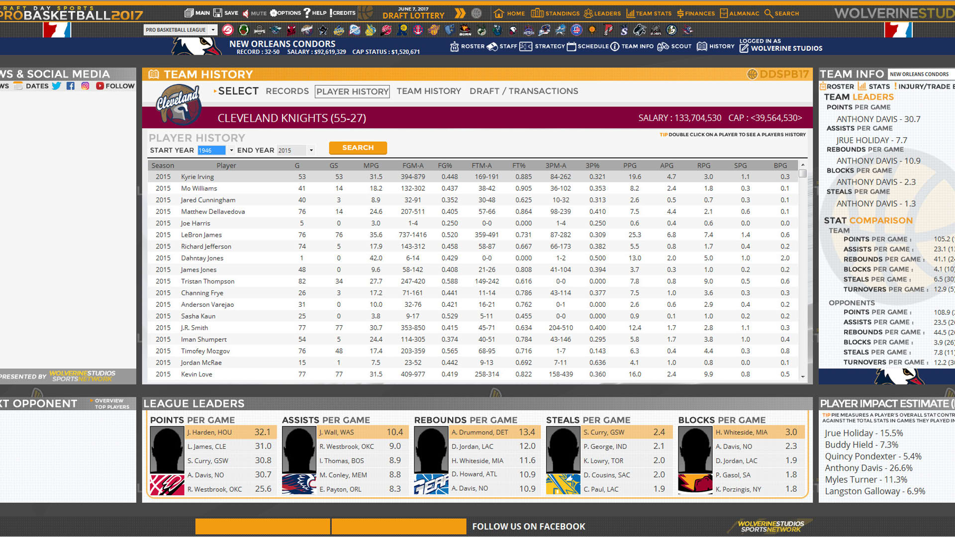 Screenshot for Draft Day Sports: Pro Basketball 2017